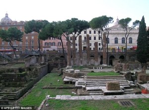 Temple Complex Unearthed in 2012 (the Bottom of the Stairs is the Exact Spot where Caesar was Murdered)
