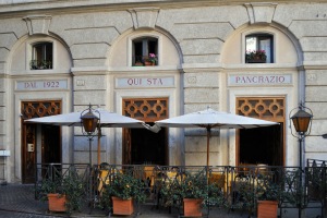 Da Pancrazio Ristorante facade in Rome